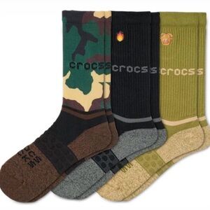 NEW Crocs Adult Quarter Graphic Socks (3-Pack)